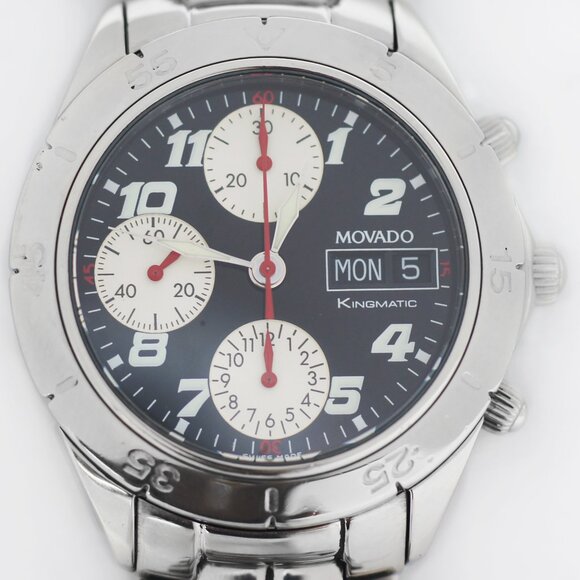 Movado Mens Kingmatic Chrono Valjoux 7750 Watch - Picture 5 of 6